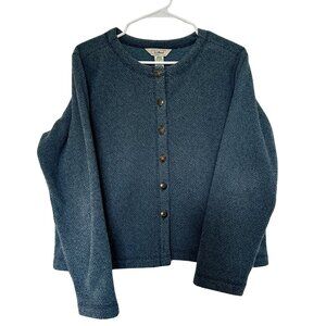 Vintage Women's L.L. Bean Fleece Boxy Cardigan | Size  M